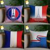 Frankrijk FRA Vlag Kussensloop Kussensloop Pluche Stof Zacht Dubbelzijdig Print Huisbank Hoge Kwaliteit Kussen
