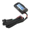 Motorcycle LCD Digital Gauge Voltage Meter Voltmeter Temperature Thermometer Time Display Sensor