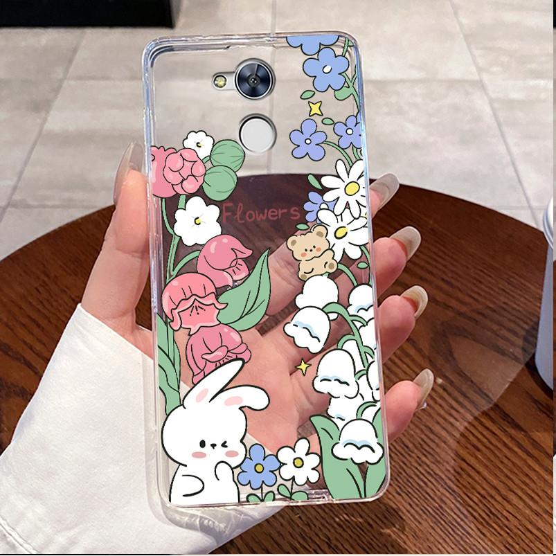 For Huawei Honor 6A / Holly 4 DLI-L42 L22 Phone Case Clear Luxury Cute Love Rabbit Funny Pattern TPU Soft Silicone Cover Casing