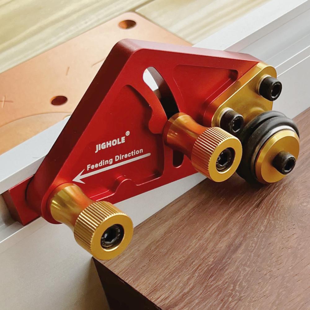 Adjustable Roller Featherboard for Table Saw Feeder, Polyurethane Woodworking Safety Tool Kit Versatile Pushing Device for Rail