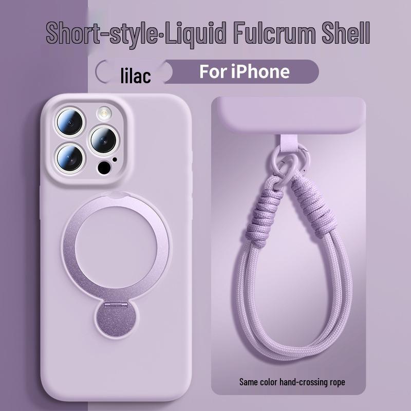 

iPhone 16/17 Pro 360° Liquid Silicone Case with Rotating Magnetic Bracket 15