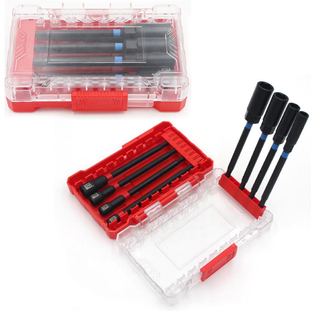8PCS Magnetic Socket Set 150mm Extended Length for Hex Shank Drills Fits 6 8 10 12 14mm Fasteners Deep Hole Use