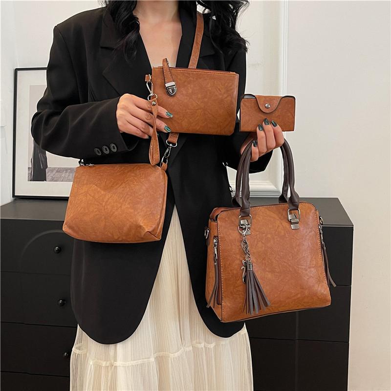 Luxury Brand 4 Psc/set Women's Handbags Large Capacity Crossbody Bag Ladies PU Leather Tote Fashion Shoulder Bags MIT