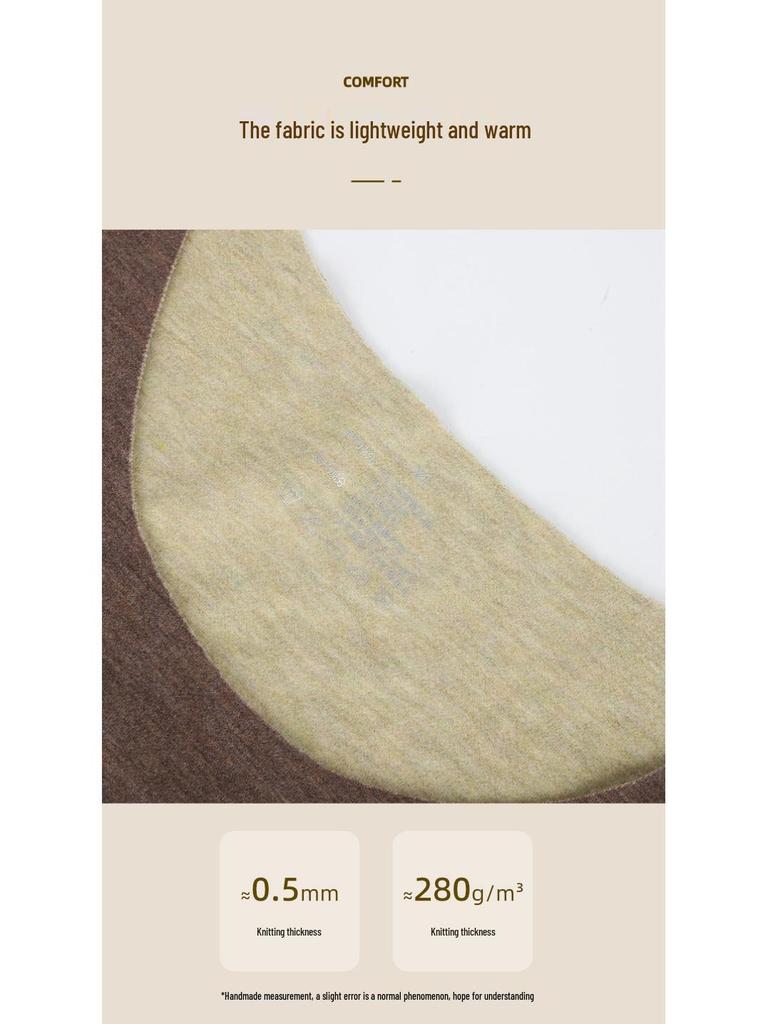 2025 New Autumn/Winter Wool Silk Warm Underwear Set for Couples - Women's and Men's Base Layer Pants