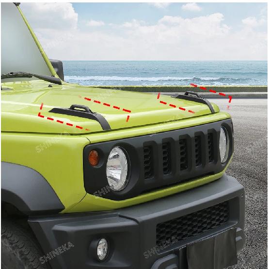 SHINEKA Car Engine Hood Decoration Cover for Suzuki Jimny 2019 2020 2021 2022 2023 2024 2025 Up Exterior Accessories