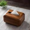 Solid Wood Tissue Box Household Living Room Pumping Carton Japanese Napkin Storage Box Coffee Table Desktop Magnetic Pumping Car