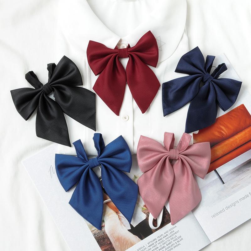 

JK Solid Color Feather Bow Tie - Girls Sailor Uniform Accessory