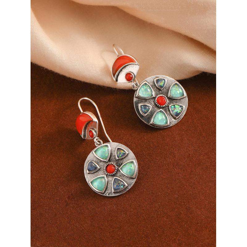 Vintage Colored Zircon Earrings Imitating Australian Luxury women's Accessories Jewelry Bride Charm Wedding Gift