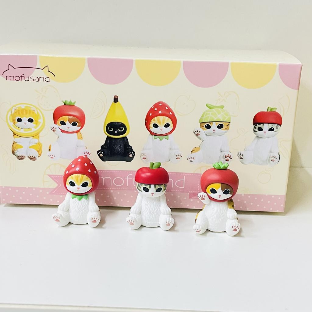 Mofusand Shark Cat Blind Box - Fruit Cat Figures Toy, Cute Ornaments Dolls, Collectible Doll, Ideal Children's Gift