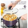 MICHELANGELO Nonstick Sauce Pan Set with Lid 1QT 2QT 3QT Ceramic Copper Saucepan Dishwasher Safe Cookware