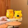 Cute Bear Toothpick Box, New High-value Creative Cotton Swab, Dental Floss Storage Can, High-end Household Cotton Swab Box.