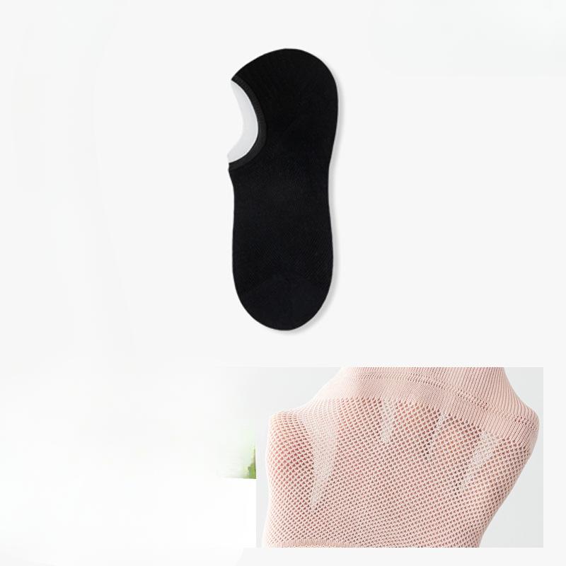 Female Summer Thin Mesh Cotton Antibacterial Antiodor Shallow Mouth Invisible Heel Socks