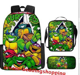 Football Schoolbag Three-Piece Backpack Pencil Bag Satchel Package Primary And Secondary School Students Schoolbag