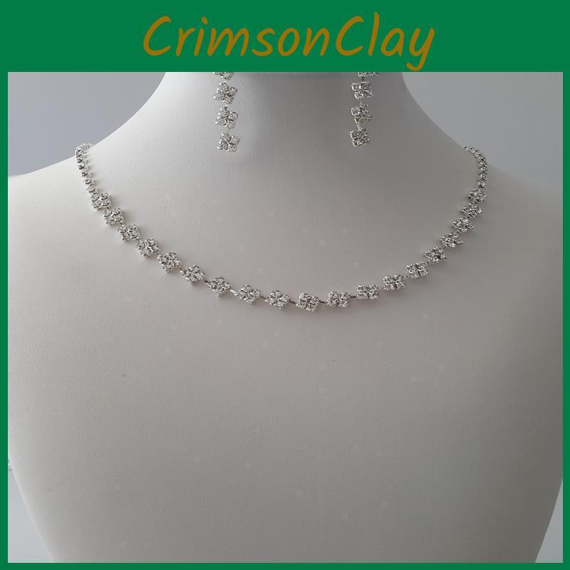 Jewelry Set With Water Drill For Bridal Wedding Gift With Geometric Design For Women