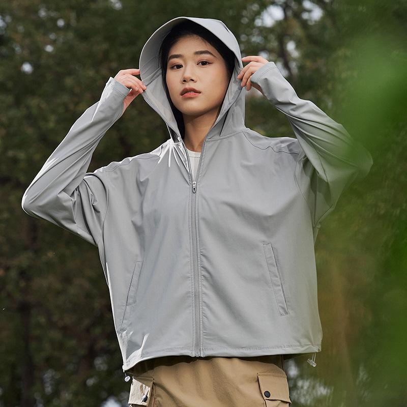 Sunscreen Clothing Quick-drying Summer 1011 New UV-proof Breathable Ice Silk Jacket Sunscreen Clothing Couple Hooded
