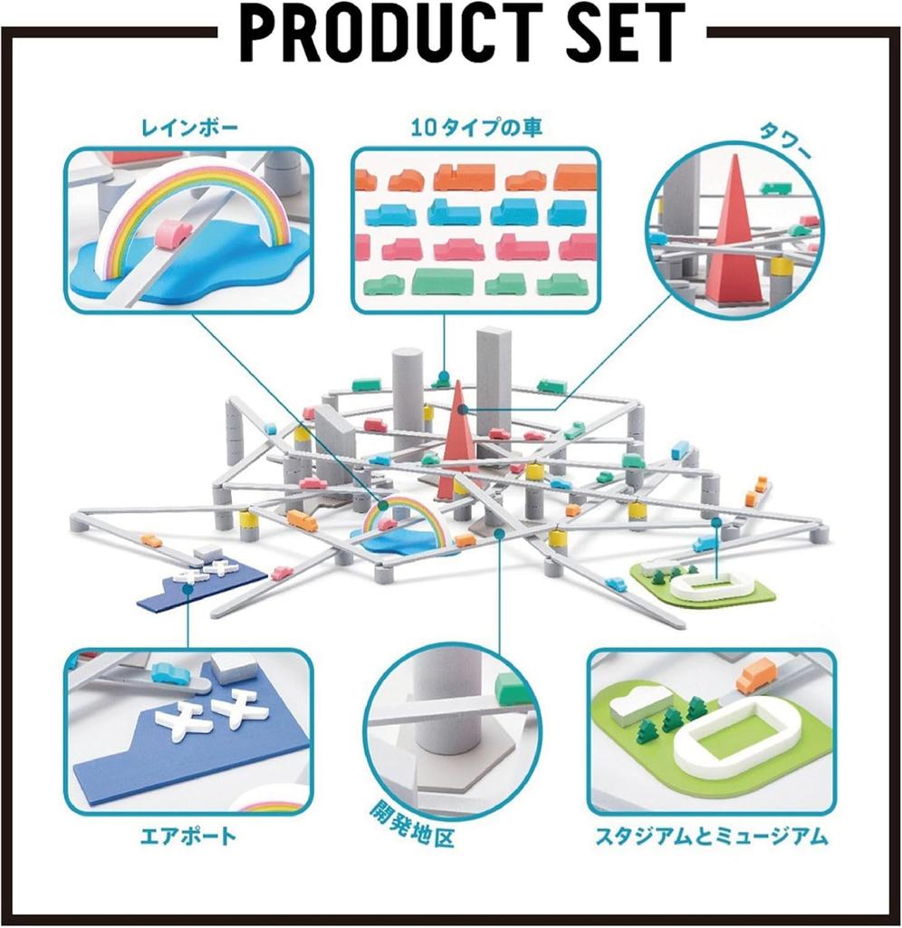 Store itten Tokyo Highway Rainbow City 30 Ages Set with Design a highway and draw a A board game for spatial and fun for couples and [Official
