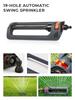 Oscillating Sprinkler Indestructible Rustproof Automatic Swing Irrigation Sprinkler 4 Modes for Large Lawn Yard and Garden Gass