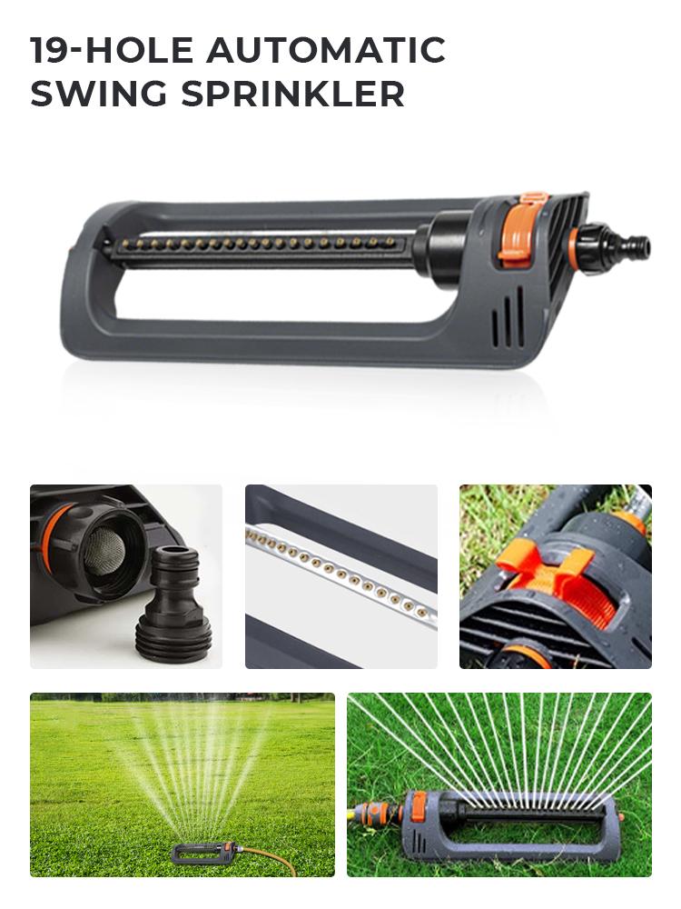Oscillating Sprinkler Indestructible Rustproof Automatic Swing Irrigation Sprinkler 4 Modes for Large Lawn Yard and Garden Gass