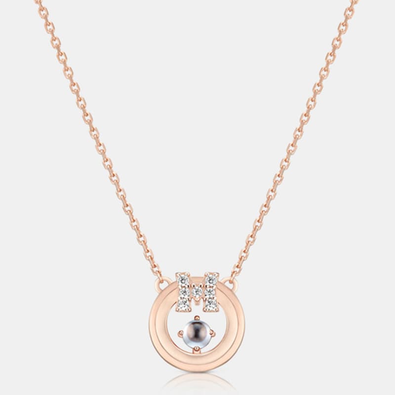 

METROCITY JEWELRY April Birthstone M Basic Sterling Silver Rose Necklace A233SN9154RPH 42cm