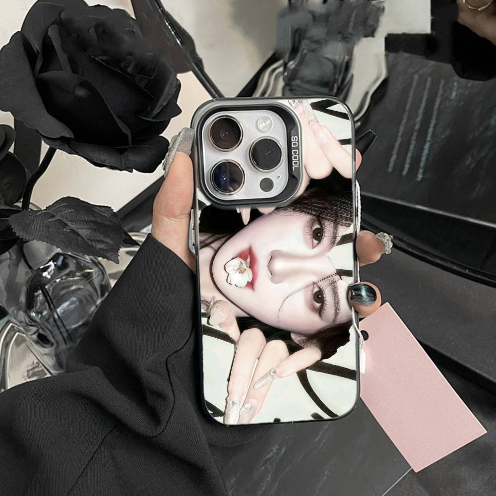 Ju Jingyi P- Kiku Phone Case For iPhone17, 16,15,14,13,12 Pro Max Black Candy Matte Shockproof Cover