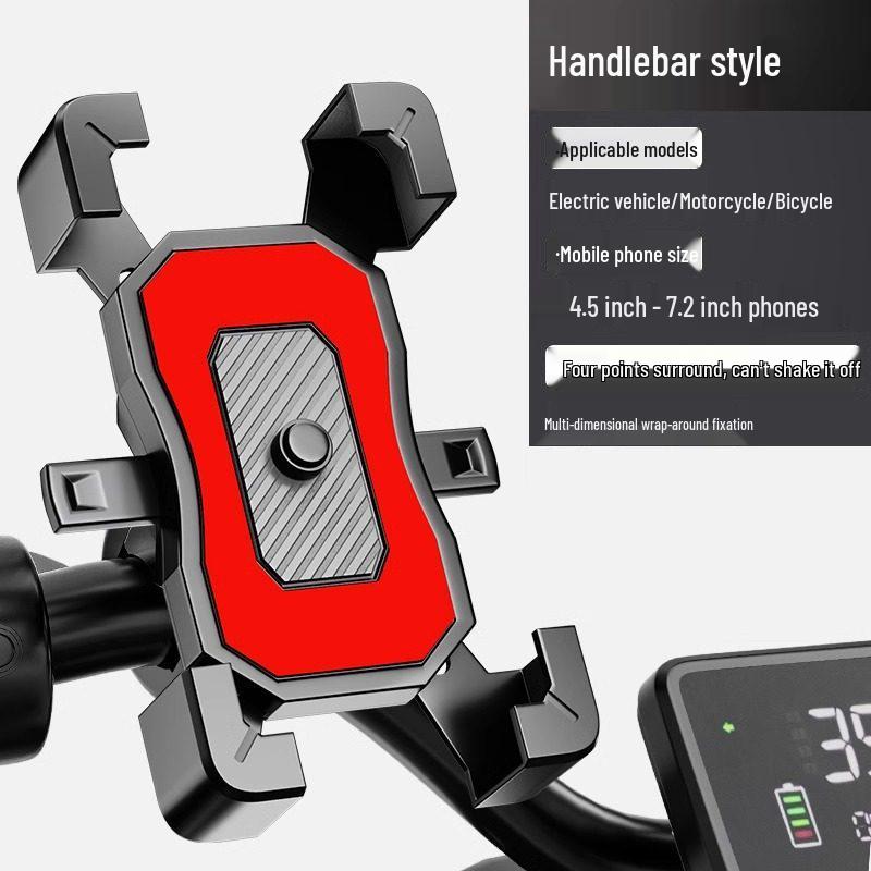 Shockproof Bicycle & Motorcycle Rearview Mirror Phone Holder for Navigation