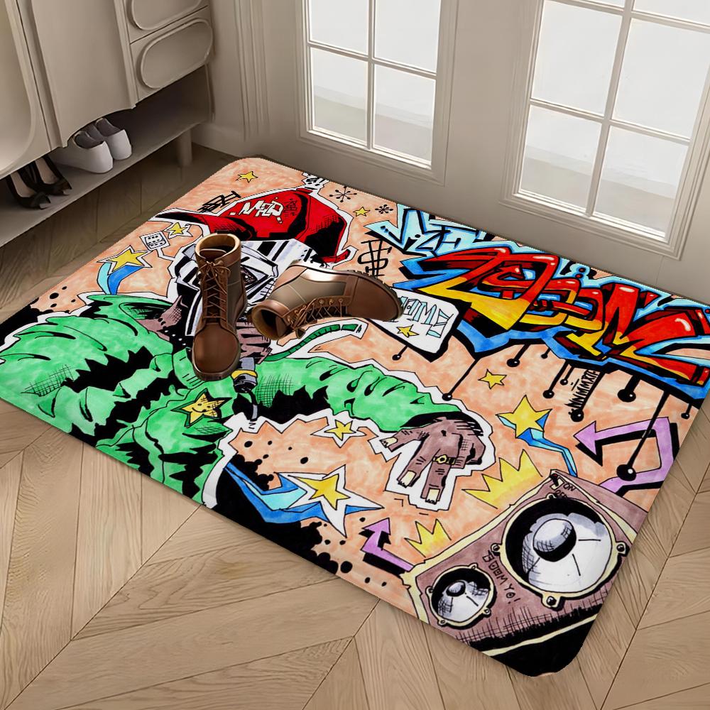 MF DOOM Room Mats Anti-slip Absorb Water Long Strip Cushion Bedroon Mat Welcome Doormat