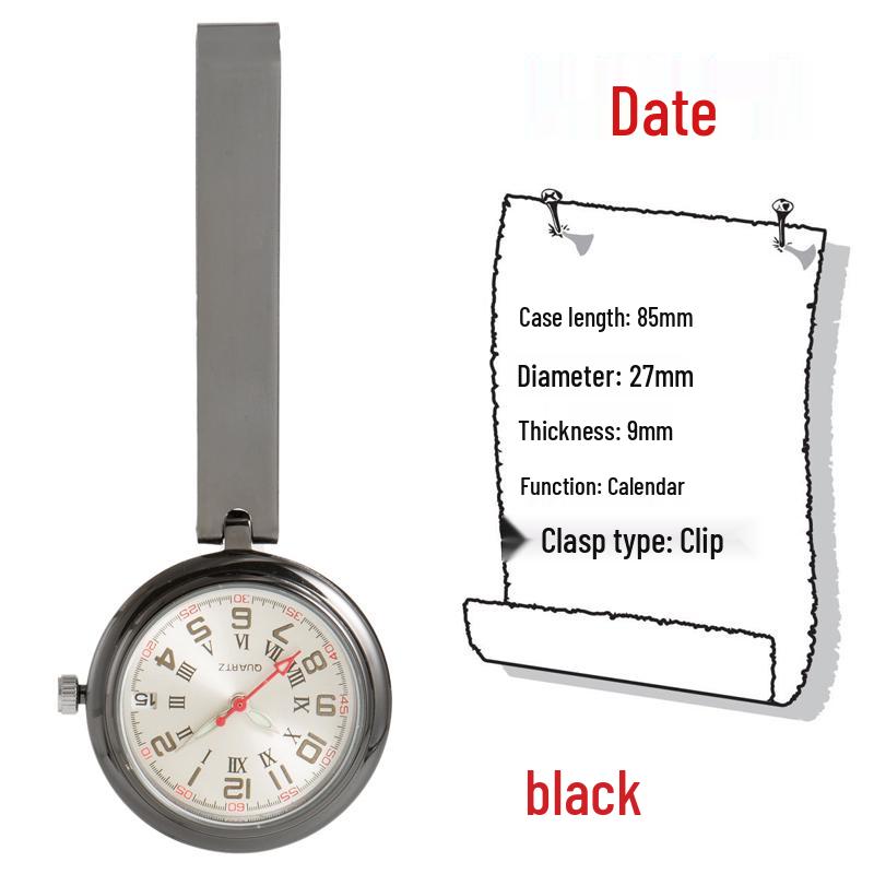 Engraved Women's Nurse Pendant Brooch Watch for Medical Use