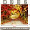 1pc Vivid Autumn Maple Forest Path  Beautiful Autumn Leaves Decoration