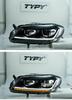 LED Projector Headlight Assembly with Flowing Turn Signals for 12-16 Volkswagen Magotan B7