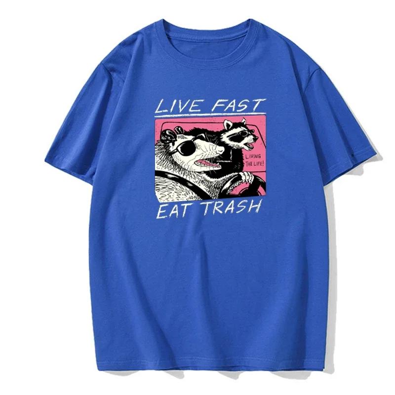 Be Happy! Eat Garbage! T-Shirt Hot Sale New Men's T-Shirt Camisas Hombre Cotton European Size Casual Fashion Top T-Shirt