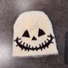 Halloween Quirky Face Pattern Beanie Warm Wool Blend Casual Streetwear Travel