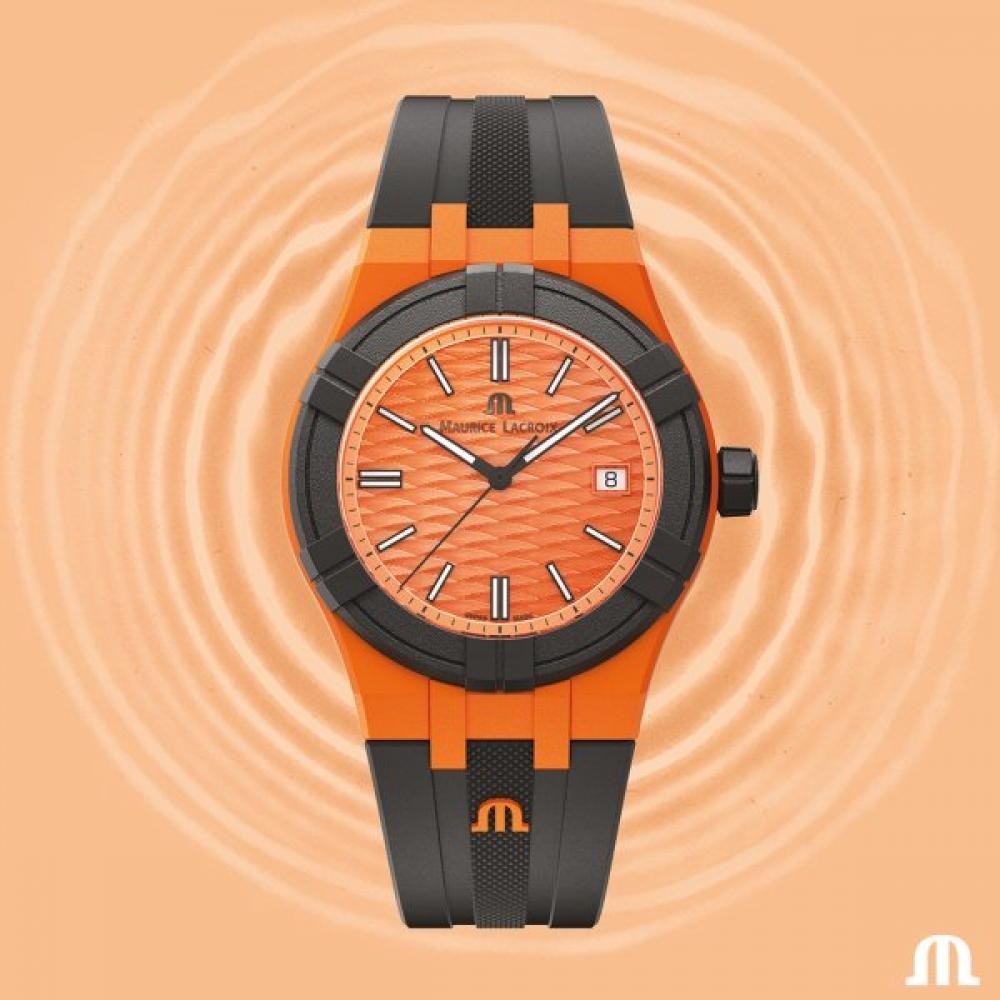 Maurice Lacroix Icon Tide Quartz 40mm Rubber Band Ai2008 50050 300 0
