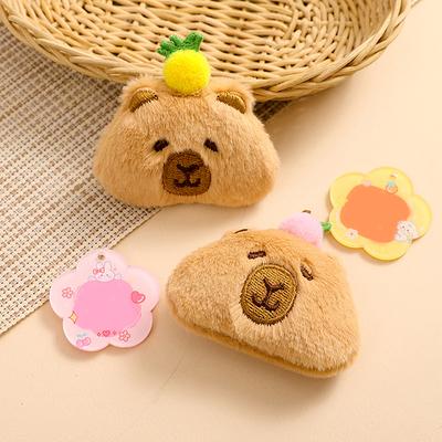 Niedlicher Frucht Capybara Plüsch Schlüsselanhänger Cartoon Capybara Stofftier Anhänger Auto Schlüsselring Rucksack Tasche Deko Kinder Geschenk