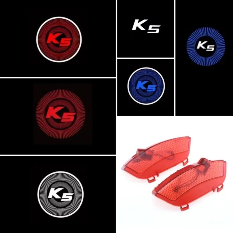 2026 Hot Car Sticker 2pcs LED Car Door Welcome Lights Logo Laser Projector Lamp Compatible For KIA K5 First Gen 2011-2014 2015 2