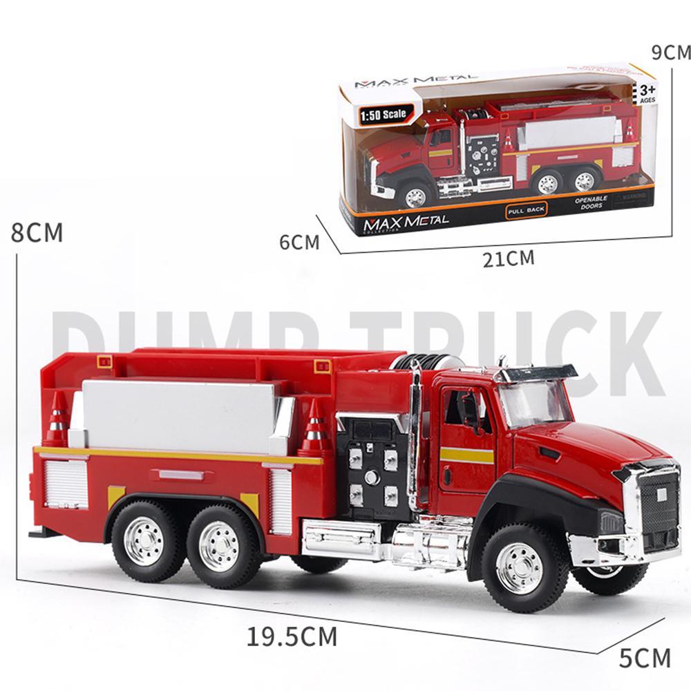 

1/50 Пожарная машина, модель автомобиля из сплава, игрушечный подарок 1/50:19.5*8*5cm,Spray красный