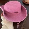 Japanese Retro Washed Cowboy Bucket Hats for Women Spring Summer Outdoor Camping Sun Protection Sweet Pink Love Fisherman Caps