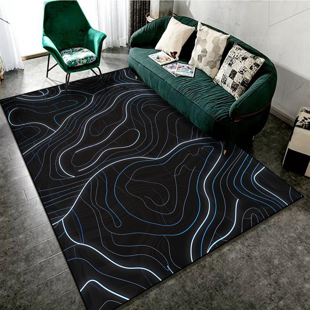 Nordic Abstract Living Room Carpet Decoration Home Large Area Easy Clean Sofa Area Floor Mat Bedroom Study Lounge Anti-slip Rugs