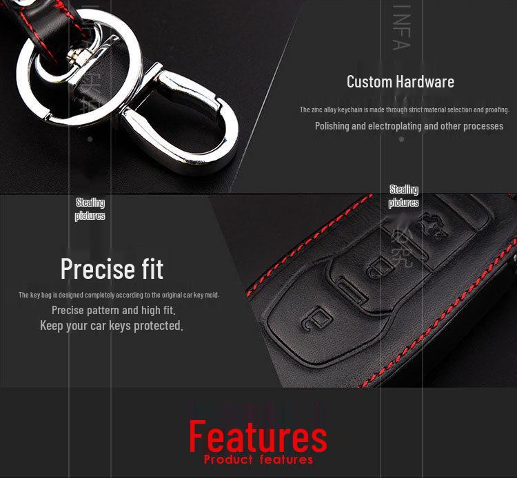 Genuine Leather Key Case for Dodge Journey & Jeep Cherokee Models