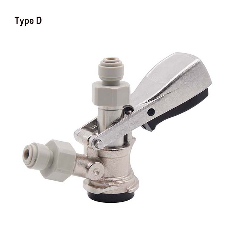 Draft Beer Homebrew Keg Coupler Beer Dispenser Type S/D/A/G Brass Body Stainless Probe Hose Barb Push In Fitting 7