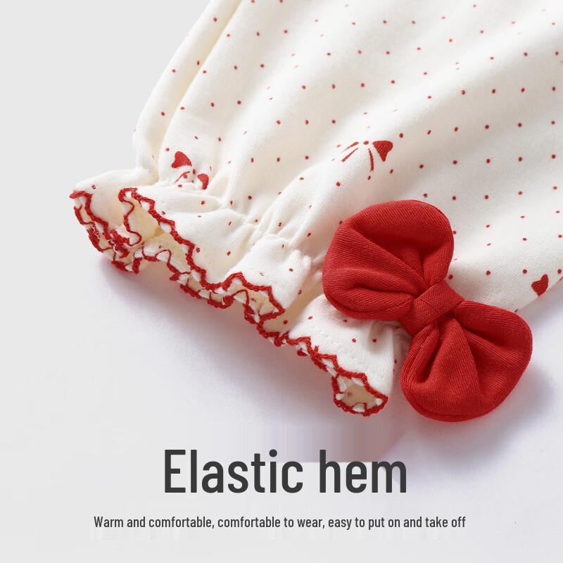 Youqi Dziecięcy Dziewczęcy Dwuczęściowy Zestaw Ubrań Domowych z Długim Rękawem i Kokardą