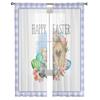 Easter Rabbit Flowers Tulle Curtains For Living Room Bedroom Voile Sheer Curtain Window Home Decor Drapes