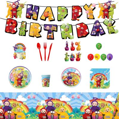 Προμήθειες Πάρτι Γενεθλίων Teletubbies Μίας Χρήσης Επιτραπέζια Σκεύη Χάρτινα Πιάτα Χάρτινα Ποτήρια Χαρτοπετσέτες Διακόσμηση Πάρτι Γενεθλίων Κοριτσιών
