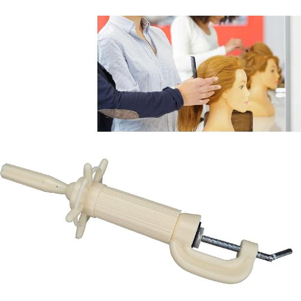 Dioche Wig Head Stand, Manikin Head Stand Holder Clamp Height Adjustable Mannequin Head Clamp Holder for Hairdressing Head Beauty Model Training Head