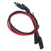 2 Stück 12AWG 4mm² Solarmodul Verlängerungskabel Schwarz Rot Solaradapter Verlängerungskabel mit Buchse Stecker 1000V