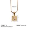 Stainless Steel Electroplated 26-Letter Pendant Necklace with Round Snake Chain