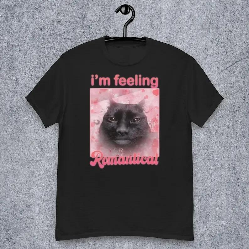 

Im Feeling RoUnisextical Funny Cat Printed Summer Tee Shirt Gift for Women Cursed Cats Tshirt Silly Joke Gifts Dank Tshirt S