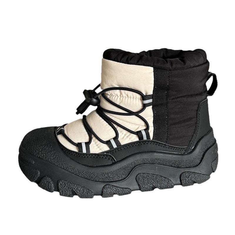Children's Waterproof Thick-soled Snow Boots for Boys and Girls, Casual Cotton Shoes for Kids