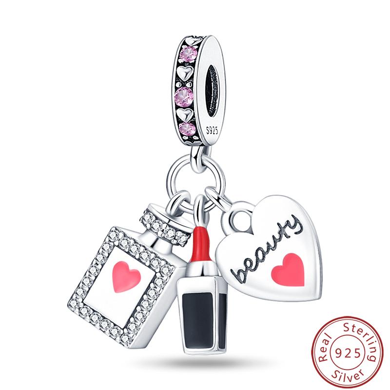 Copper Perfume Bottle High Heels Princess Dress Fashion Romantic Charms Beads 3Mm Diy Fine Jewelry Making