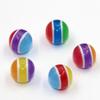 10mm Round Transparency Resin Beads Stripe Spacer Beads For Children Handcraft Department Diy Button Accessories 100pc/lot