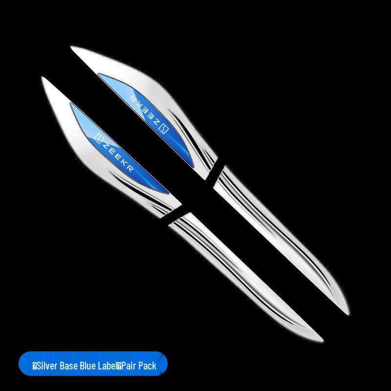 Zeekr 007/001X 3D Stereo Metal Fender Blade Sticker - Stainless Steel Car Decoration
